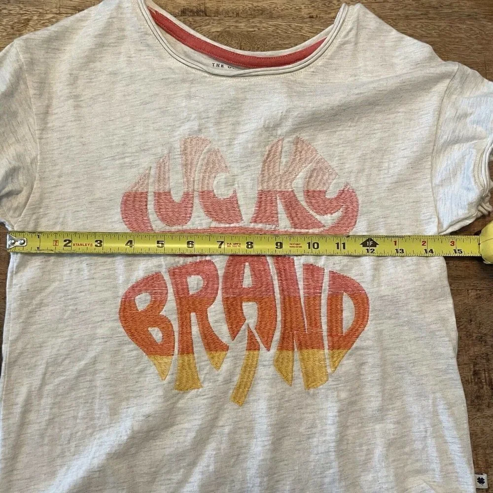 LUCKY BRAND Girls TEE Shirt Top Shell Gray  Large